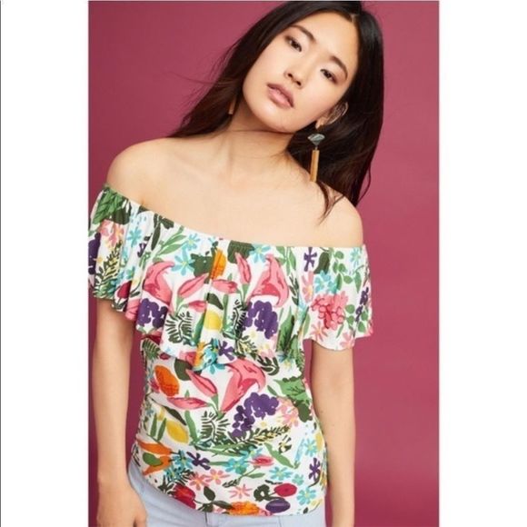 Postmark Cassandra Off The Shoulder Top NWT Large - Picture 2 of 11